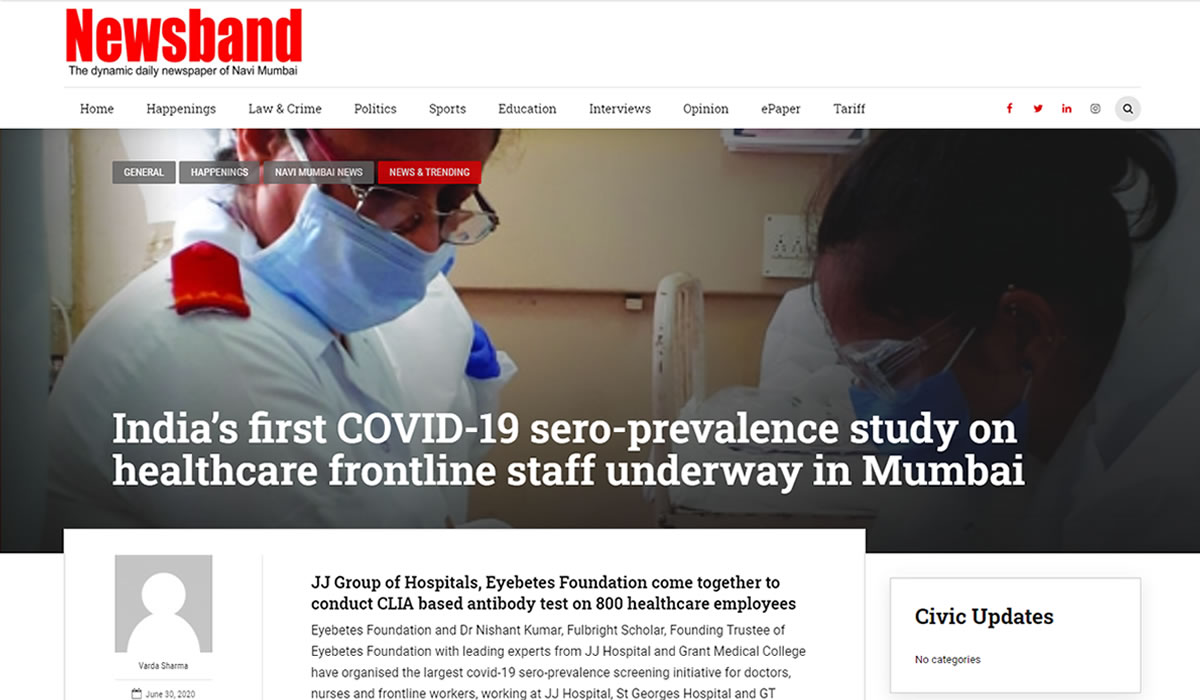 first COVID-19 sero-prevalence study