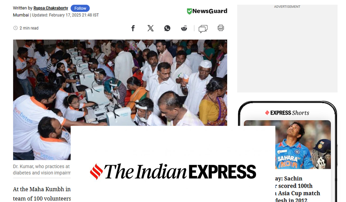 Mumbai surgeon’s team screens thousands for diabetes and eye disorders at Kumbh